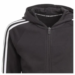 adidas Must Haves 3S Full Zip Hoodie Black / White Svart Outlet