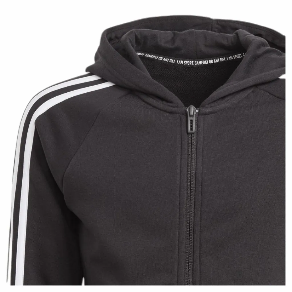 adidas Must Haves 3S Full Zip Hoodie Black / White Svart Outlet