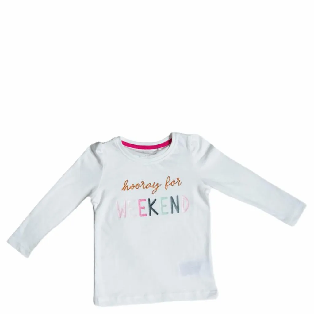 Name It Nania Ls Top White Vit New
