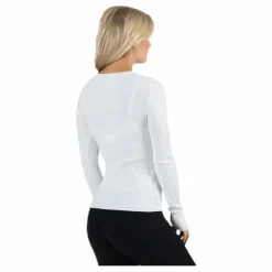 Only Natalia L/S Rib Pullover Knt White Vit Hot
