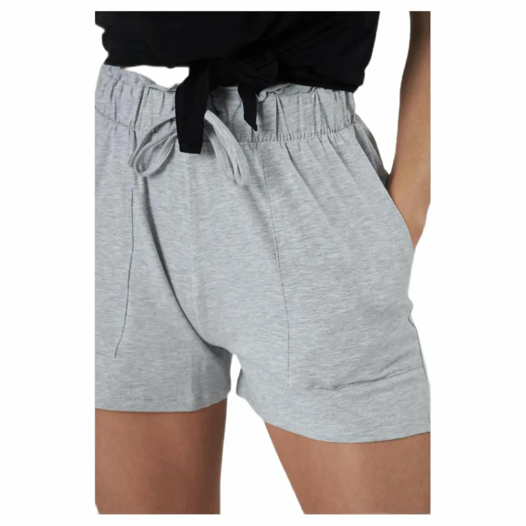 Pieces Neora Hw Frill Shorts Grey Grå Clearance