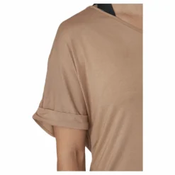 Pieces Neora Ss Fold Up Dress Beige New