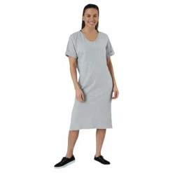 Pieces Neora Ss Fold Up Dress Grey Grå Outlet