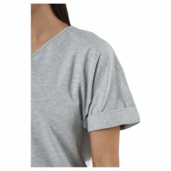 Pieces Neora Ss Fold Up Dress Grey Grå Outlet