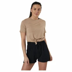 Pieces Neora Ss Tie Tee Beige Outlet