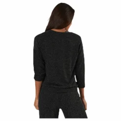 Only New Queen 3/4 Glitter Top Jrs Black Svart Best