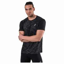 ASICS Night Track SS Top Black Svart Discount