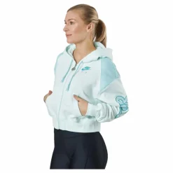 Nike Air Women's Full-zip Flee Barely Green/light Dew/washed Blå Clearance