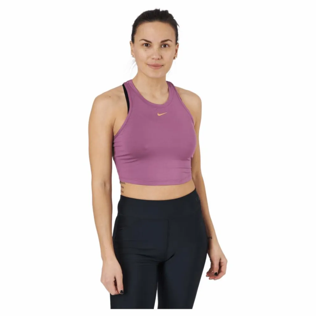 Nike Dri-fit One Luxe Women's Light Bordeaux/metallic Gold Lila Hot