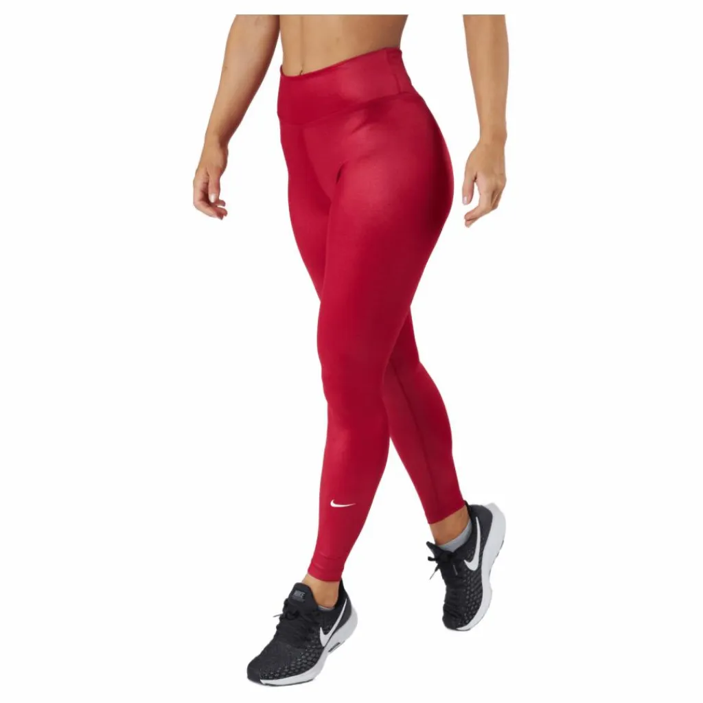 Nike Dri-fit One Women's Mid-r Mystic Hibiscus/white Röd Outlet