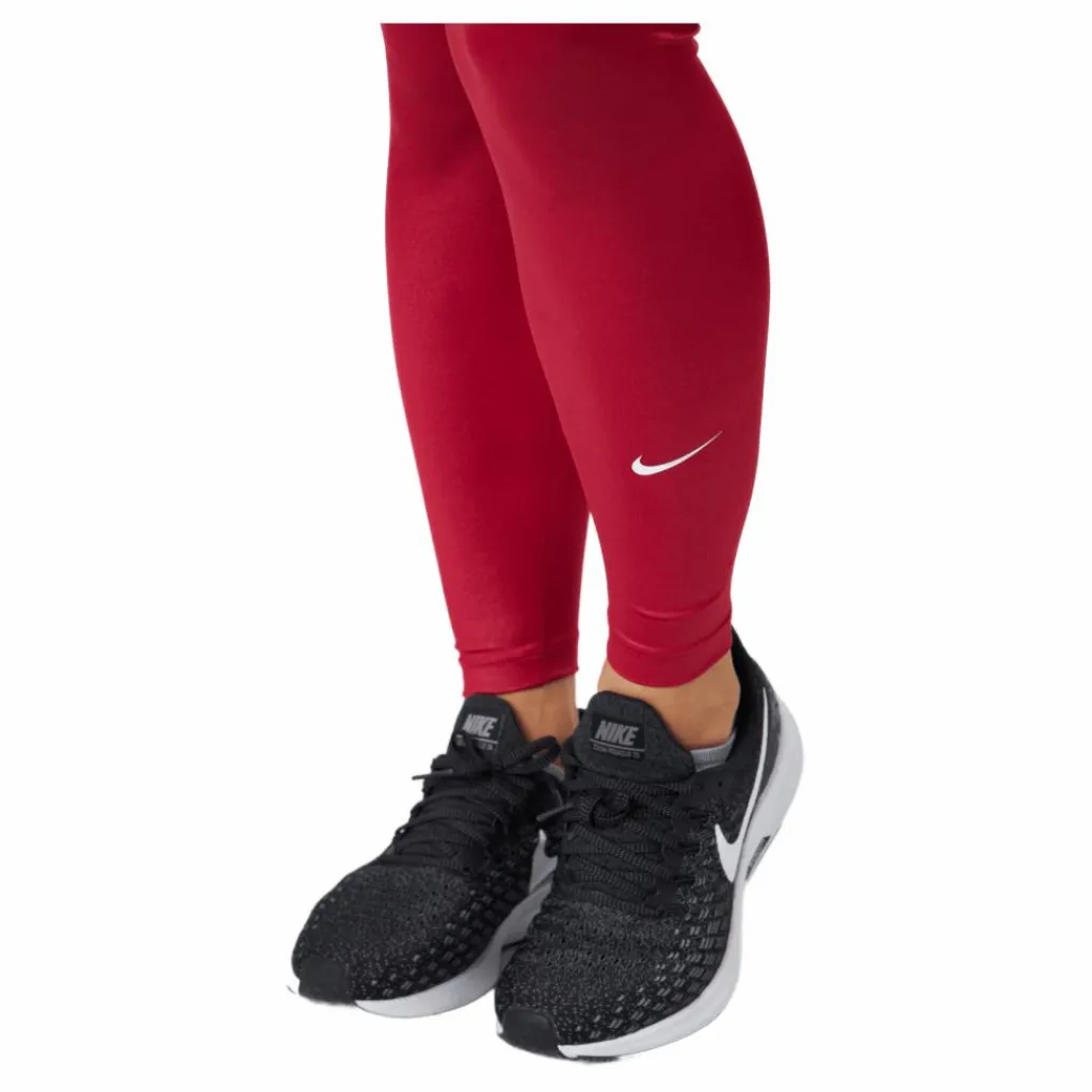 Nike Dri-fit One Women's Mid-r Mystic Hibiscus/white Röd Outlet