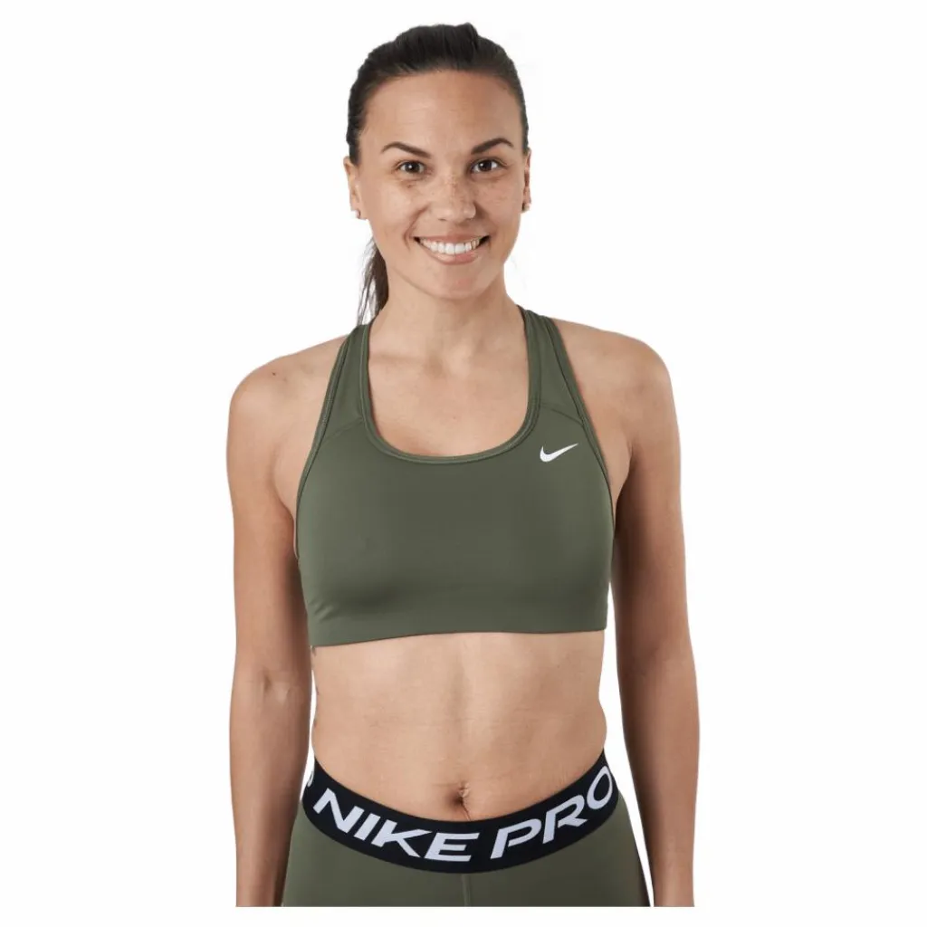 Nike Dri-fit Swoosh Women's Me Medium Olive/white Svart Online