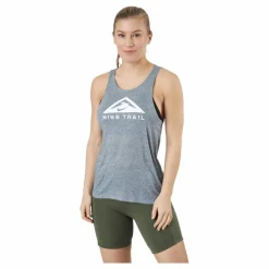 Nike Dri-fit Women's Trail Run Dk Grey Heather/white Grå Outlet