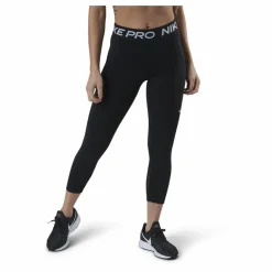Nike Pro 365 Women's Mid-Rise Crop Leggings BLACK/WHITE Svart Discount