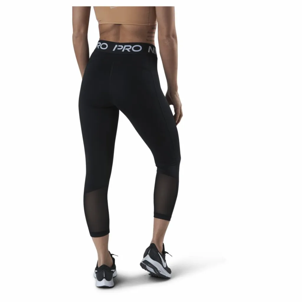 Nike Pro 365 Women's Mid-Rise Crop Leggings BLACK/WHITE Svart Discount