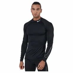 Pro Dri-FIT Men's Tight Fit Long-Sleeve Top BLACK/WHITE*Nike Sale