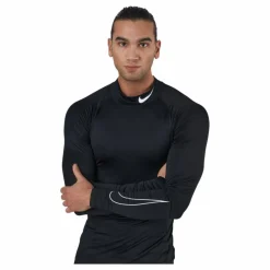 Pro Dri-FIT Men's Tight Fit Long-Sleeve Top BLACK/WHITE*Nike Sale
