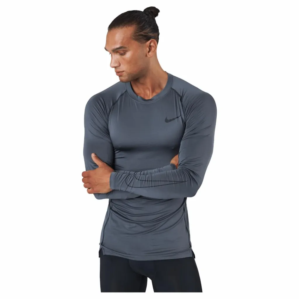 Pro Dri-FIT Men's Tight Fit Long-Sleeve Top IRON GREY/BLACK/BLACK*Nike