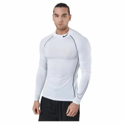 Pro Dri-FIT Men's Tight Fit Long-Sleeve Top WHITE/BLACK/BLACK*Nike Sale