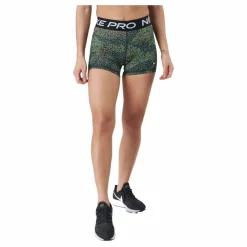 Nike Pro Dri-fit Women's 3" Pr Treeline/black/white Vit och Svart Sale