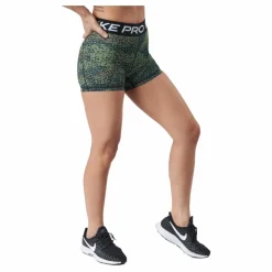 Nike Pro Dri-fit Women's 3" Pr Treeline/black/white Vit och Svart Sale