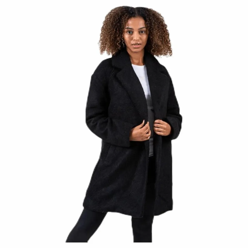 Only Nina Celeste Wool Coat Black Svart Clearance