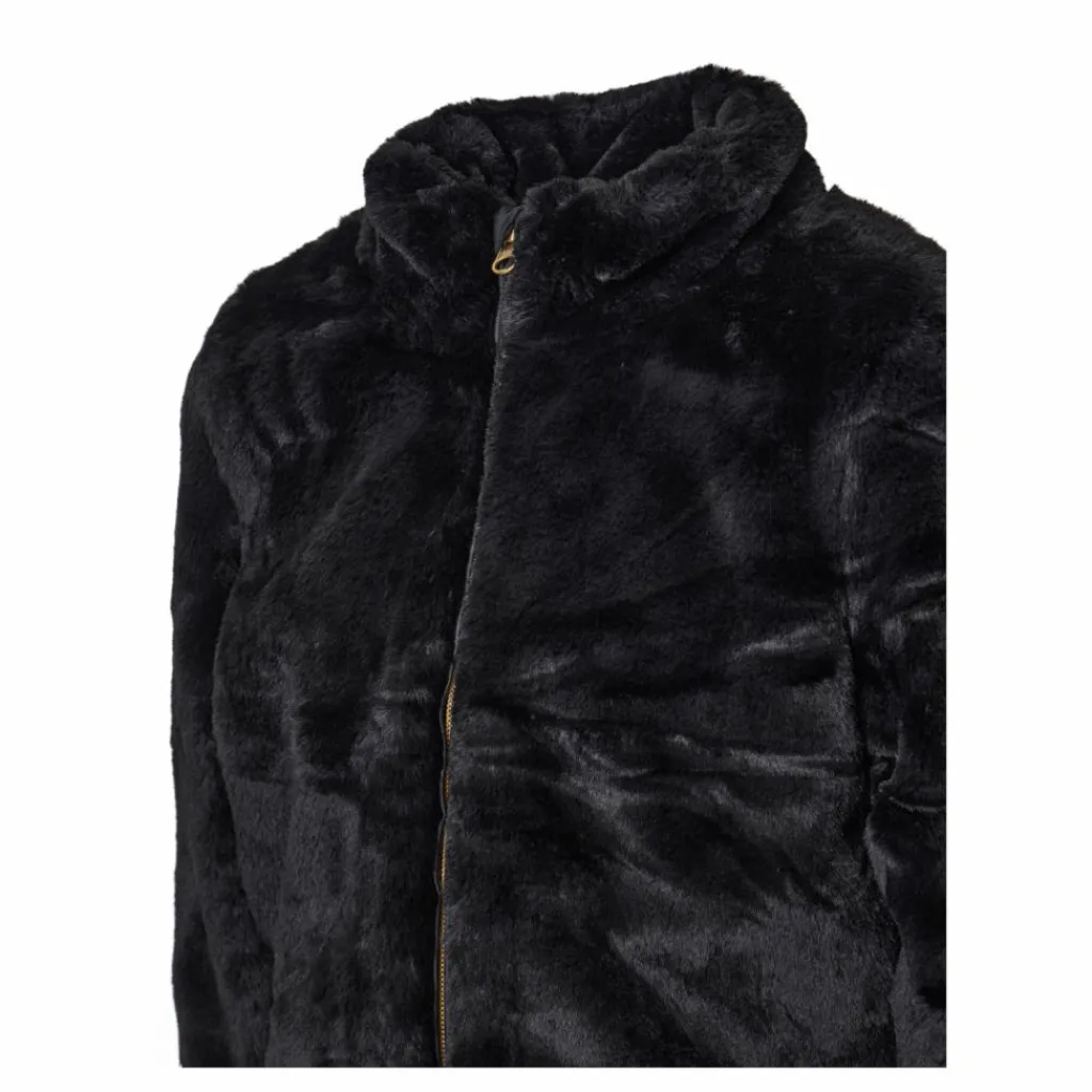 Name It Nkfmanette Faux Fur Bomber Jac Black Svart Online