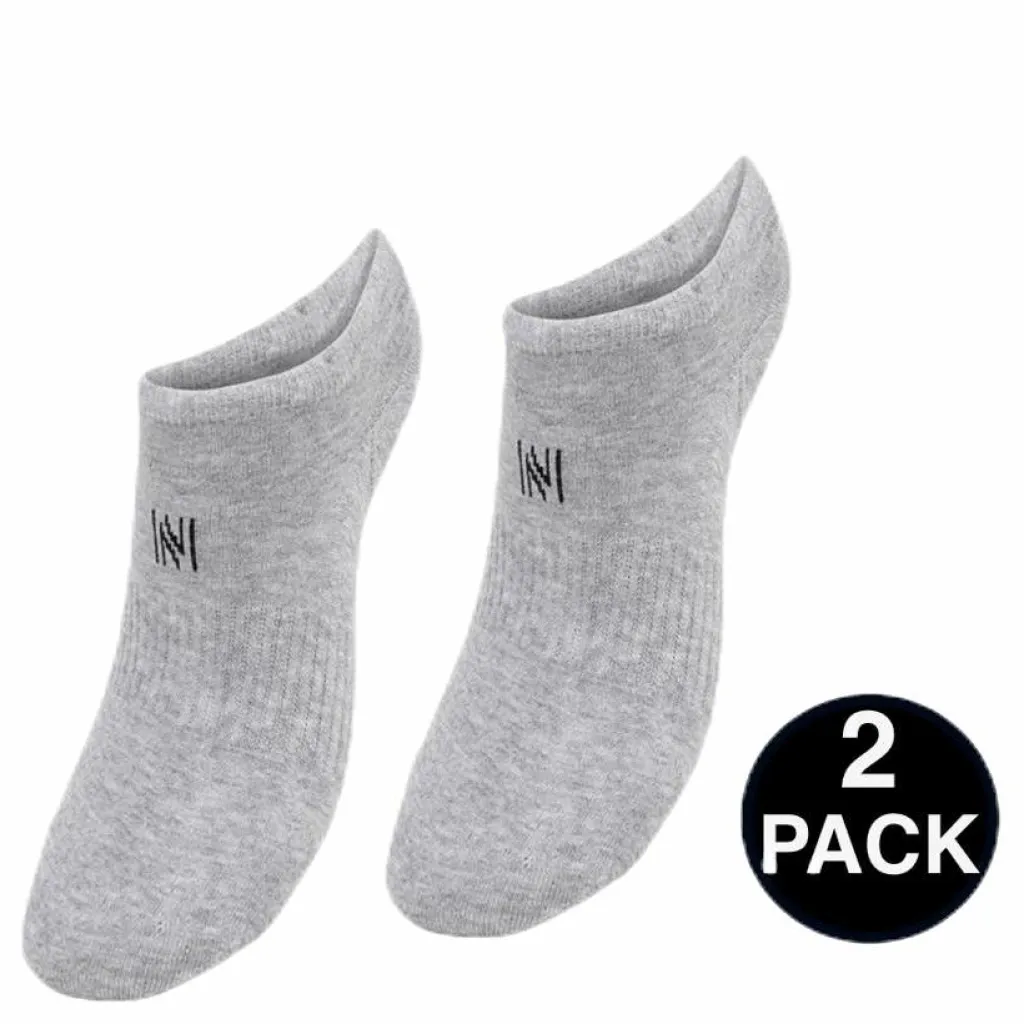 No Show Socks - Leo 2-Pack Grey*Norfolk Online
