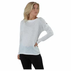 Pieces Nollie Ls O-Neck Top White Vit
