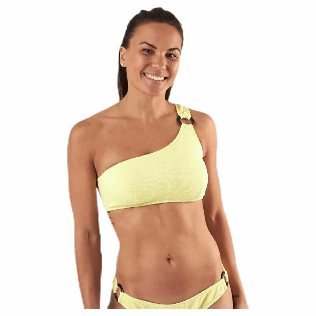 Pieces Nora Bikini Oneshoulder Top Yellow Gul Hot