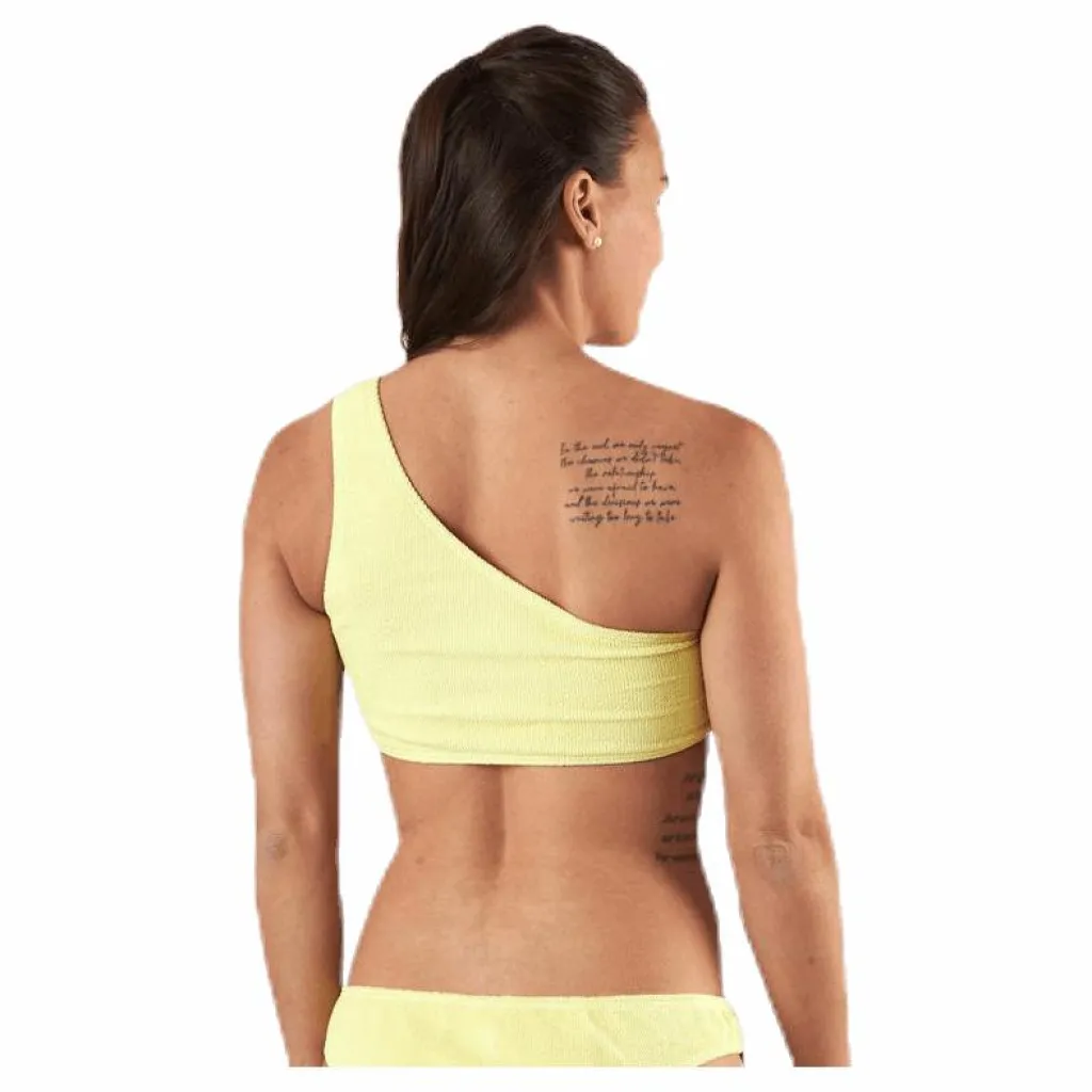 Pieces Nora Bikini Oneshoulder Top Yellow Gul Hot