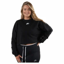 Nike Nsw Air Crew Plus Black Svart Discount