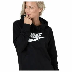 Nike Nsw Essential Hoodie White/Black Svart Clearance