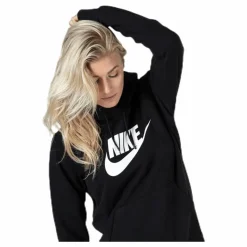 Nike Nsw Essential Hoodie White/Black Svart Clearance