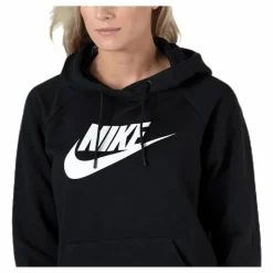 Nike Nsw Essential Hoodie White/Black Svart Clearance