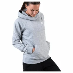Nike Nsw Essential Hoodie White/Grey Grå New