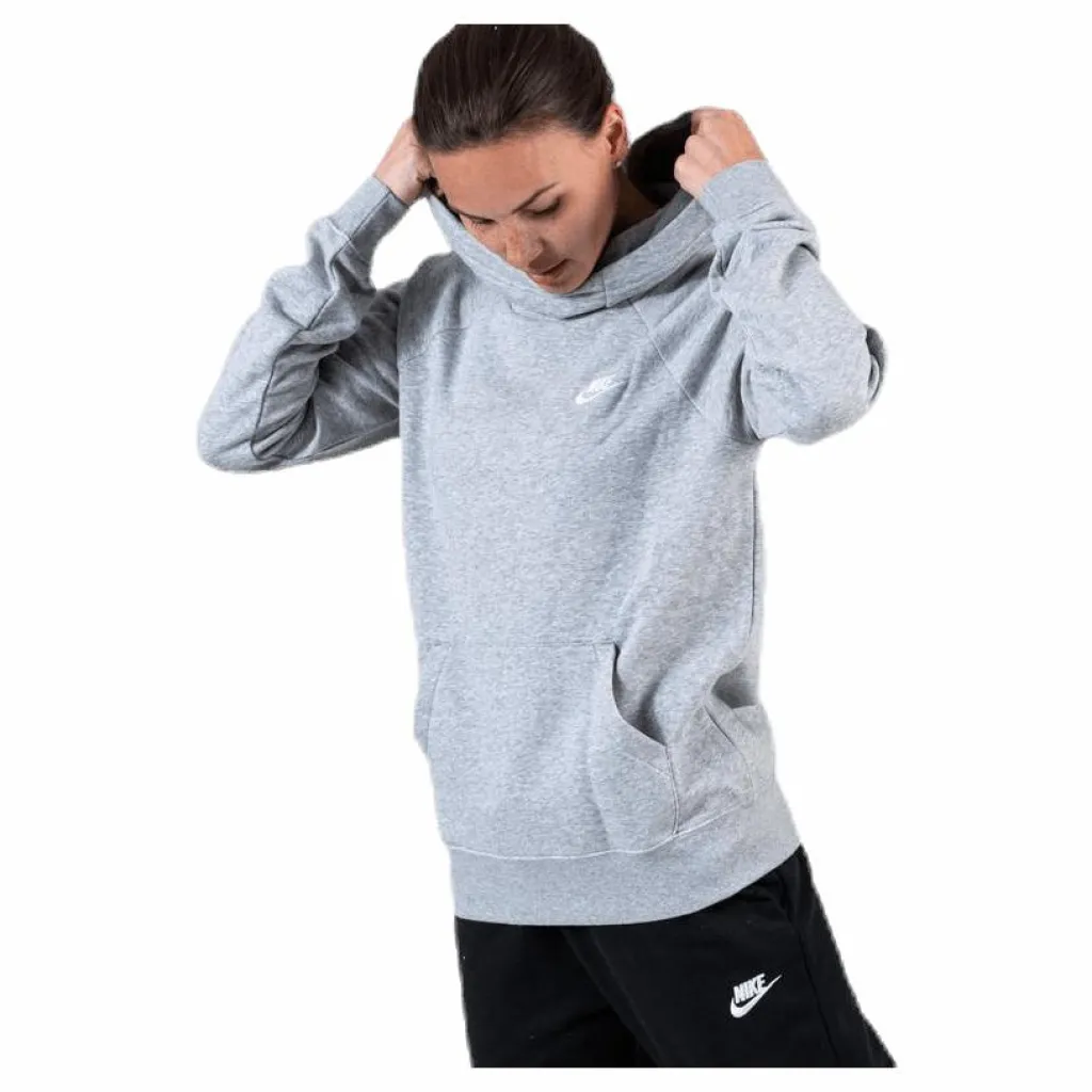 Nike Nsw Essential Hoodie White/Grey Grå New