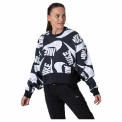 Nike Nsw Fleece Crew Black Flerfärgad Clearance