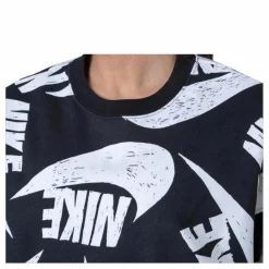 Nike Nsw Fleece Crew Black Flerfärgad Clearance