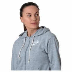 Nike Nsw Gym Vintage Full Zip Grey Grå Discount
