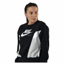Nike Nsw Heritage Crew Flc Black Svart Best