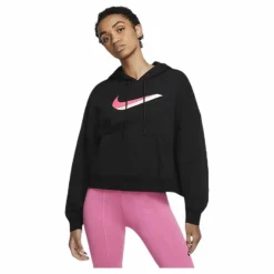 Nike Nsw Icn Clsh Flc Hoodie Ft Black Svart Hot