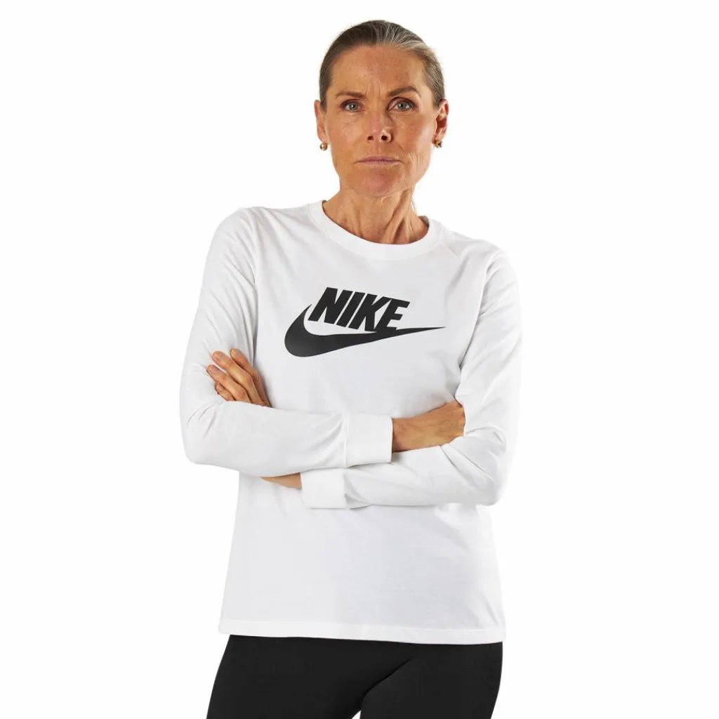 Nike Nsw Ls T-Shirt White/Black Vit Best