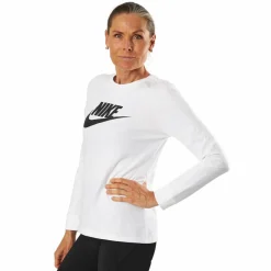 Nike Nsw Ls T-Shirt White/Black Vit Best