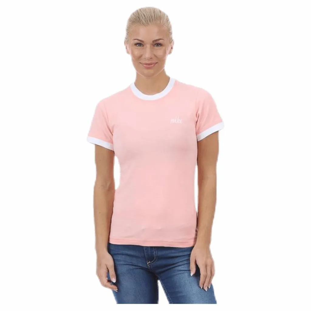 Nike NSW SS Top Ringer Pink/Orange Rosa och Orange Discount