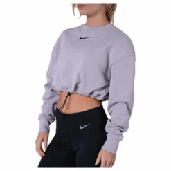 Nike Nsw Swoosh Crew Ft Grey Lila