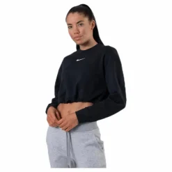 Nike Nsw Swoosh Crew Ft White/Black Svart Outlet