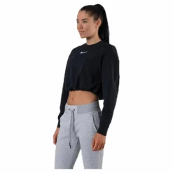 Nike Nsw Swoosh Crew Ft White/Black Svart Outlet