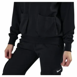 Nike Nsw Swoosh Hoodie Ft White/Black Svart Clearance