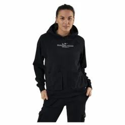 Nike Nsw Swoosh Hoodie Ft White/Black Svart Clearance